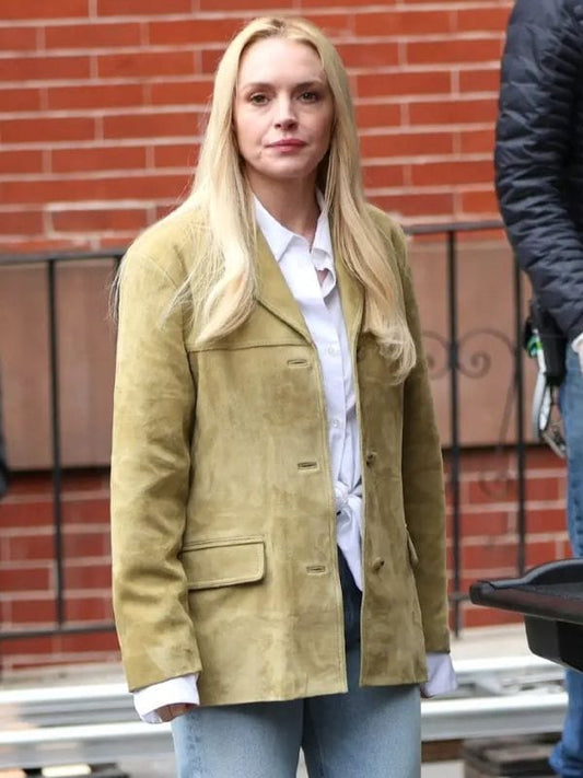 Violet Lockhart Count My Lies Lindsay Lohan Suede Blazer