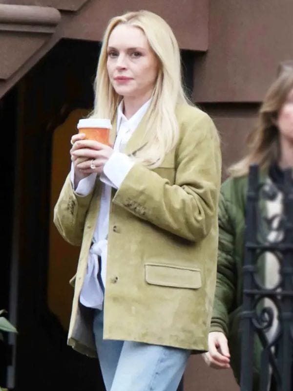 Violet Lockhart Count My Lies Lindsay Lohan Suede Blazer