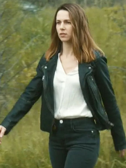 Cross S02 Alona Tal Biker Leather Jacket Black