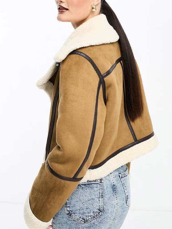 Daddy Issues S01 Taj Atwal Brown Shearling Jacket Daddy Issues S01 Taj Atwal Brown Shearling Jacket