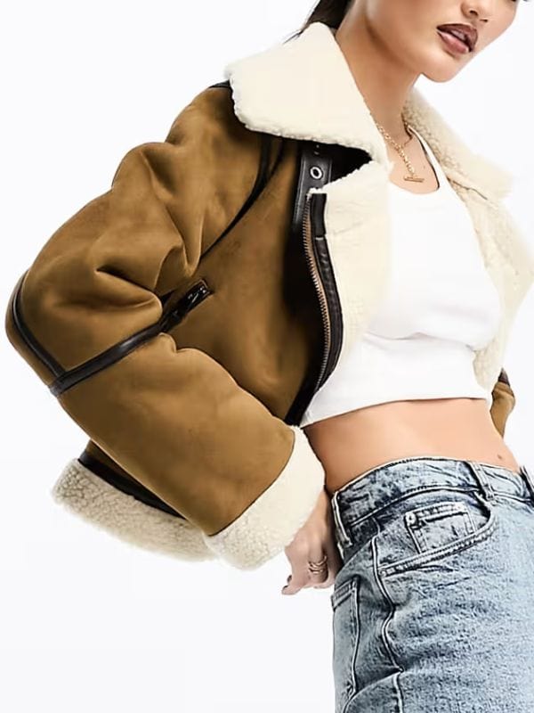 Daddy Issues S01 Taj Atwal Brown Shearling Jacket Daddy Issues S01 Taj Atwal Brown Shearling Jacket