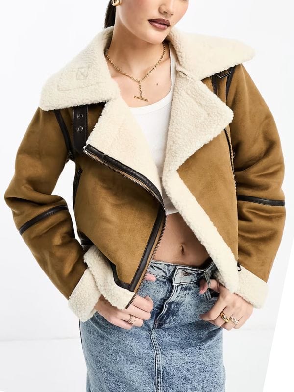 Daddy Issues S01 Taj Atwal Brown Shearling Jacket Daddy Issues S01 Taj Atwal Brown Shearling Jacket
