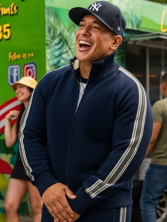Daddy Yankee Sonriele Blue Track Jacket - Shop Now