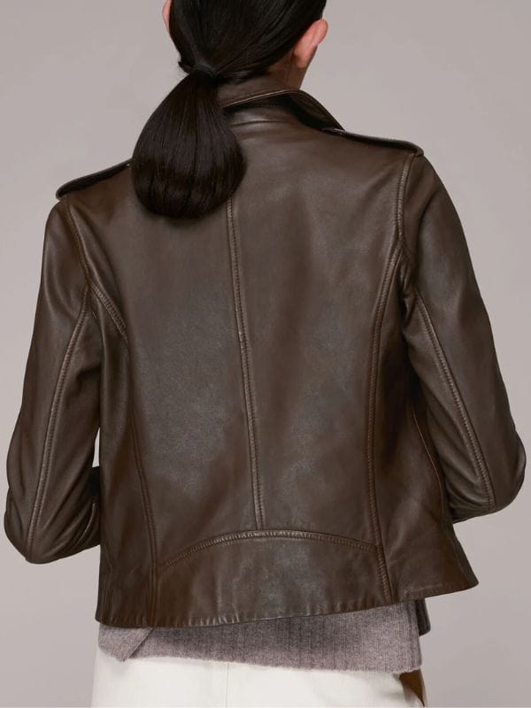 Daredevil Born Again S01 Ruibo Qian Brown Leather Jacket Daredevil Born Again S01 Ruibo Qian Brown Leather Jacket