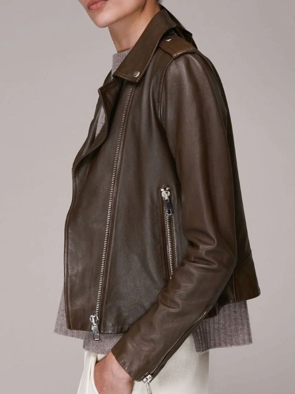 Daredevil Born Again S01 Ruibo Qian Brown Leather Jacket Daredevil Born Again S01 Ruibo Qian Brown Leather Jacket