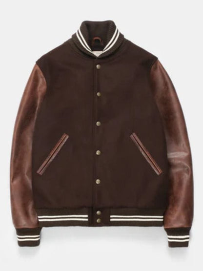 Darius Jordan Lee Dexter Resurrection S01 Varsity Jacket Brown