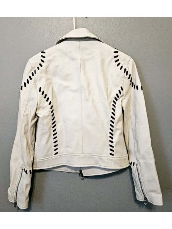Days Of Our Lives 2025 Kate Roberts White Leather Jacket