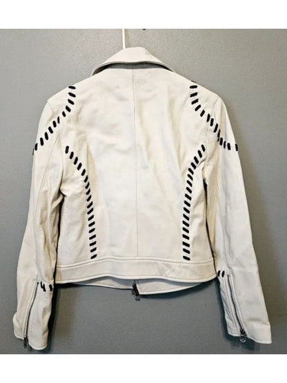Days Of Our Lives 2025 Kate Roberts White Leather Jacket