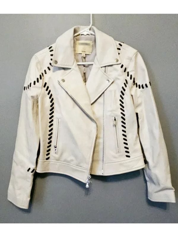 Days Of Our Lives 2025 Kate Roberts White Leather Jacket