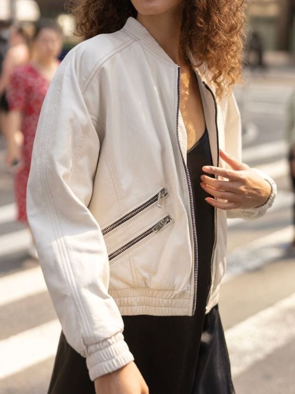 Days Of Our Lives Sophia Choi Off White Leather Jacket Days Of Our Lives Sophia Choi Off White Leather Jacket