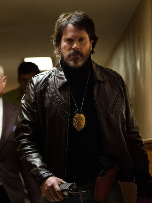 Dead Man’s Wire Michael Grable Leather Jacket Brown