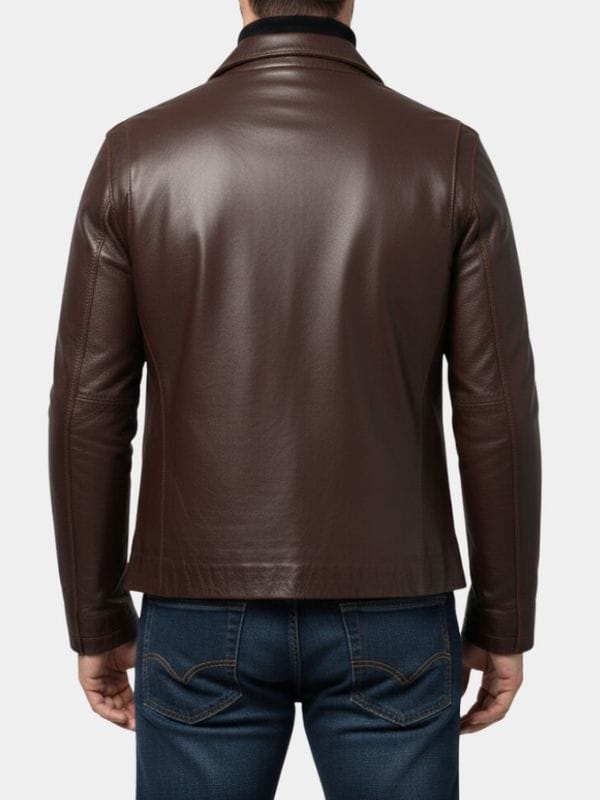 Dead Man’s Wire Michael Grable Leather Jacket Brown