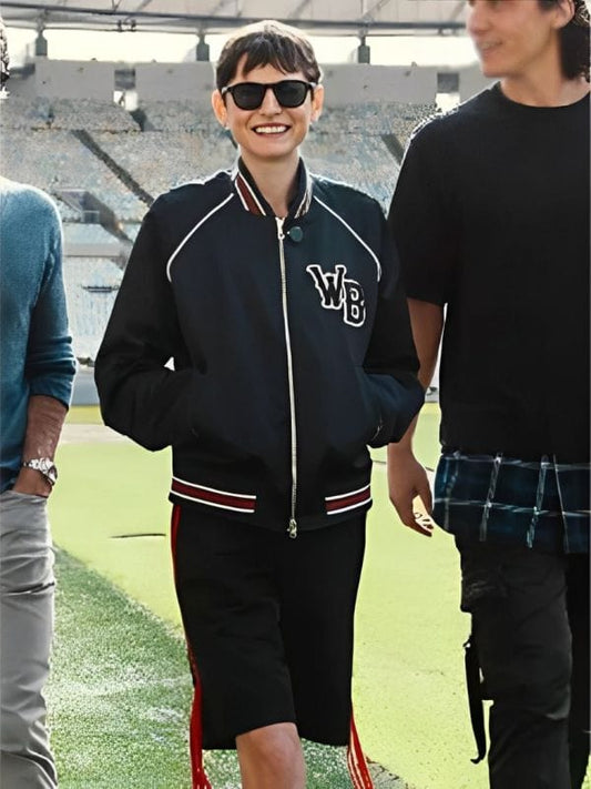Deadpool & Wolverine Emma Corrin Black Varsity Jacket Deadpool & Wolverine Emma Corrin Black Varsity Jacket