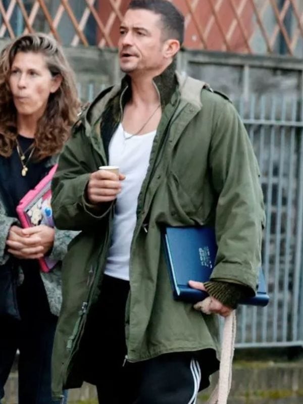 Deep Cover 2025 Orlando Bloom Hooded Coat