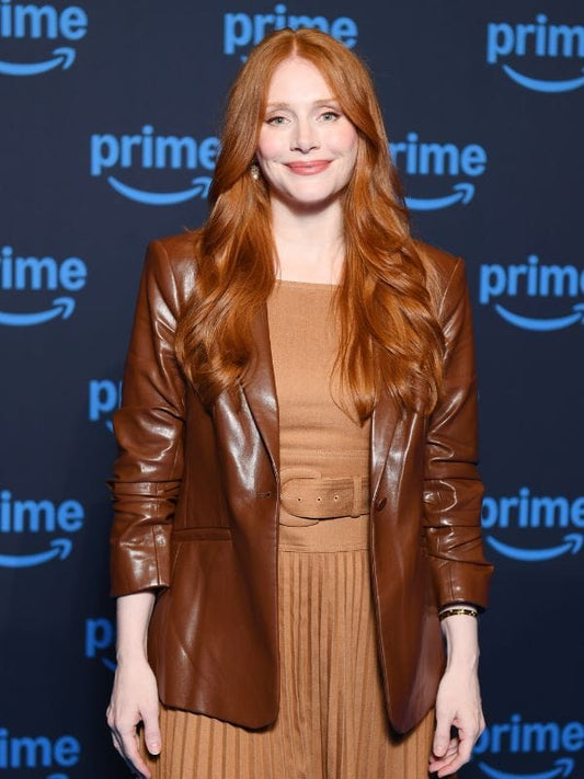 Deep Cover Premiere Bryce Dallas Howard Leather Blazer Deep Cover Premiere Bryce Dallas Howard Leather Blazer