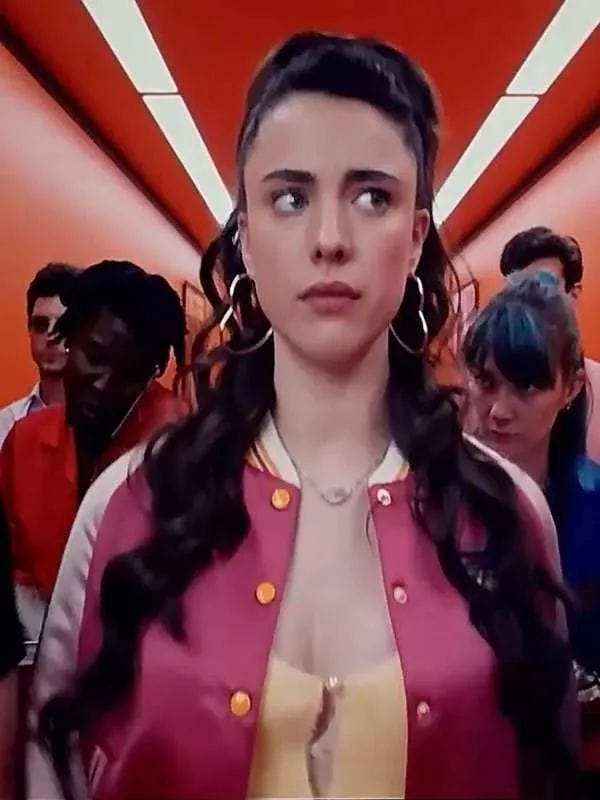 Demi Moore The Substance Pink Bomber Jacket Demi Moore The Substance Pink Bomber Jacket