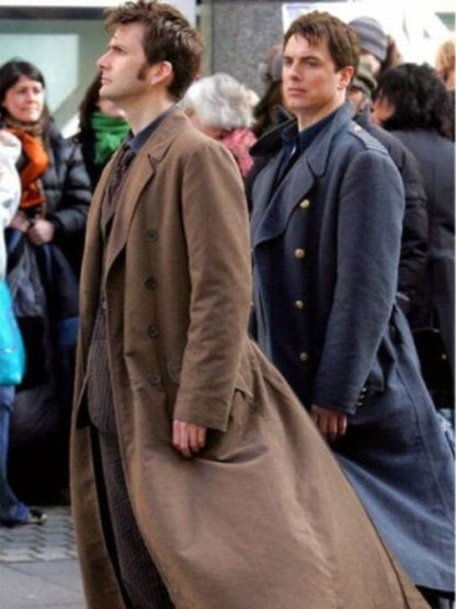 Doctor Who 10th Doctor Brown Trench Coat Doctor Who 10th Doctor Brown Trench Coat