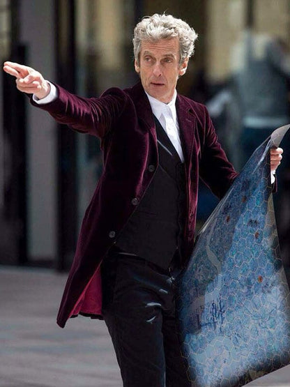 Peter Capaldi Doctor Who 12th Doctor Maroon Coat