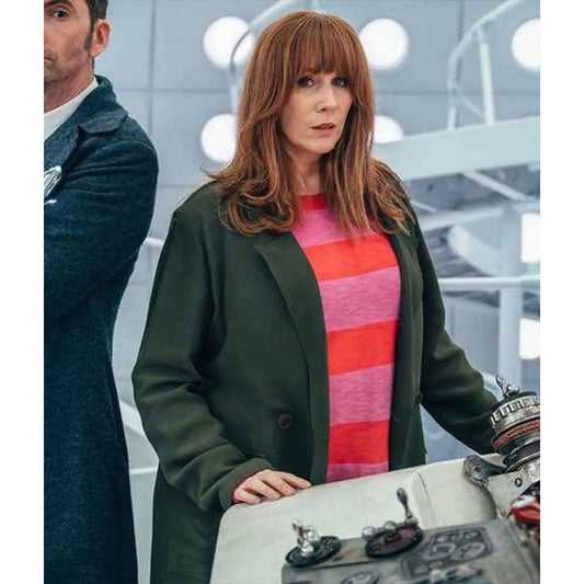 Doctor Who S14 Catherine Tate Green Coat