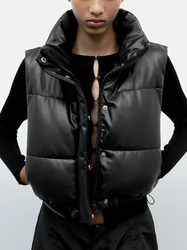 Dope Thief S01 Liz Caribel Sierra Leather Puffer Vest Dope Thief S01 Liz Caribel Sierra Leather Puffer Vest