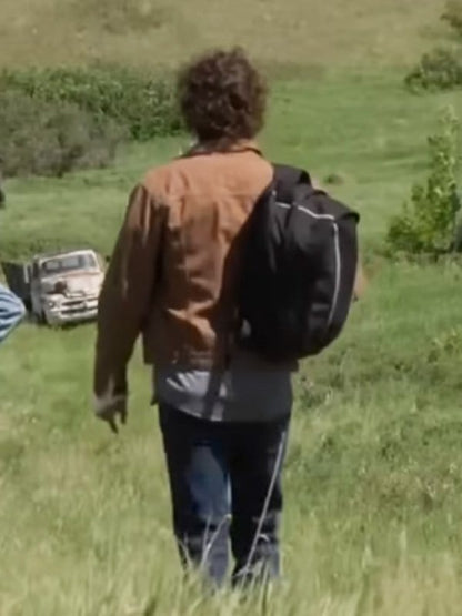 Douglas Smith Die Alone 2024 Brown Jacket