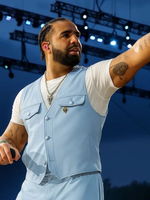 Drake Wireless Festival London 2025 Vest Light Blue