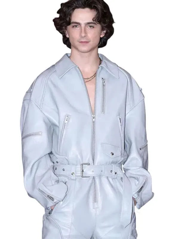Dune Part Two Timothee Chalamet Leather Jumpsuit