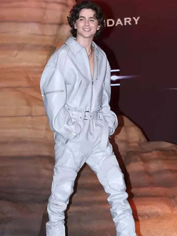 Dune Part Two Timothee Chalamet Leather Jumpsuit