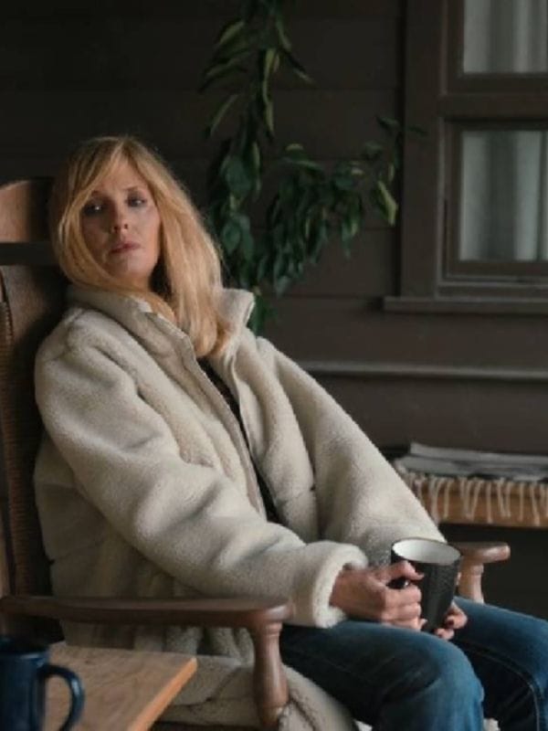 Dutton Ranch Beth Dutton White Longline Sherpa Coat