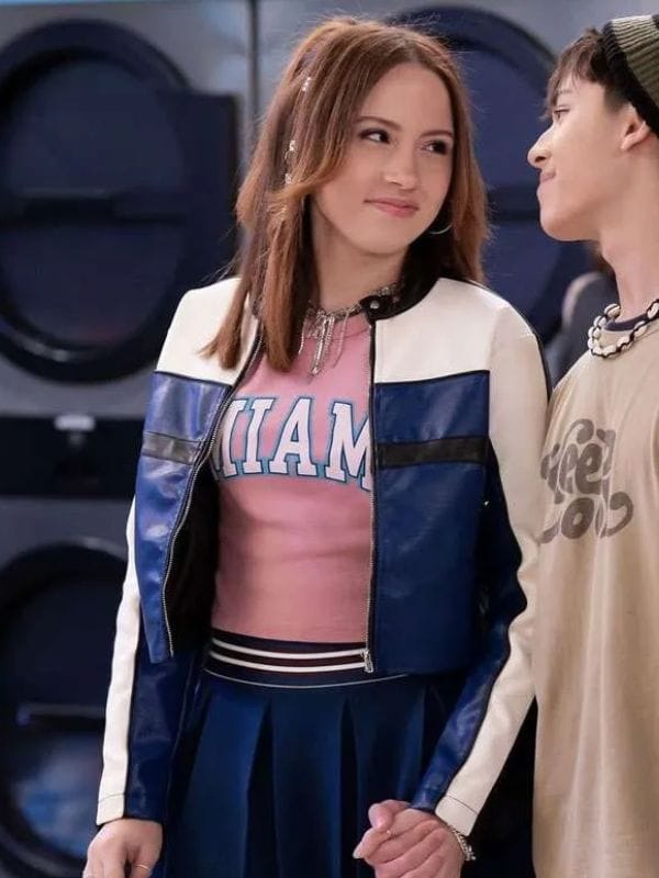 Electric Bloom Carmen B. Sanchez Striped Leather Jacket