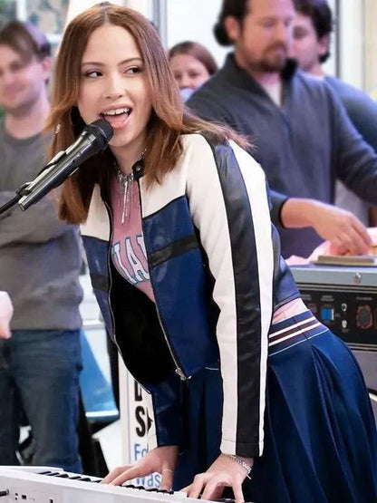 Electric Bloom Carmen B. Sanchez Striped Leather Jacket