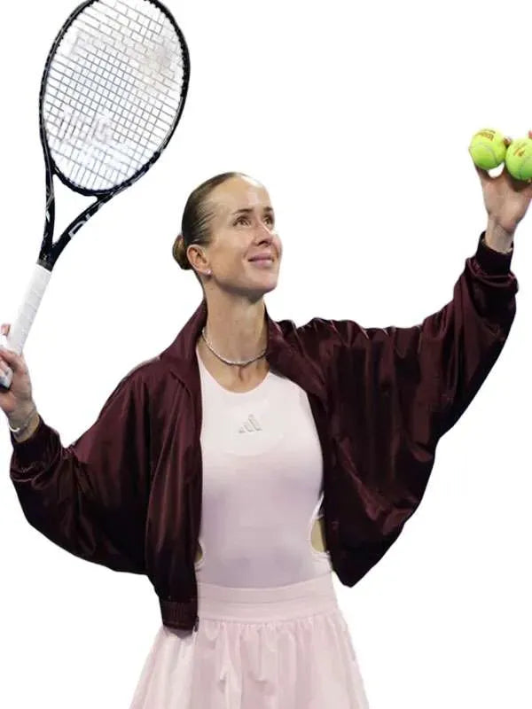 Elina Svitolina 2026 US Open Burgundy Jacket