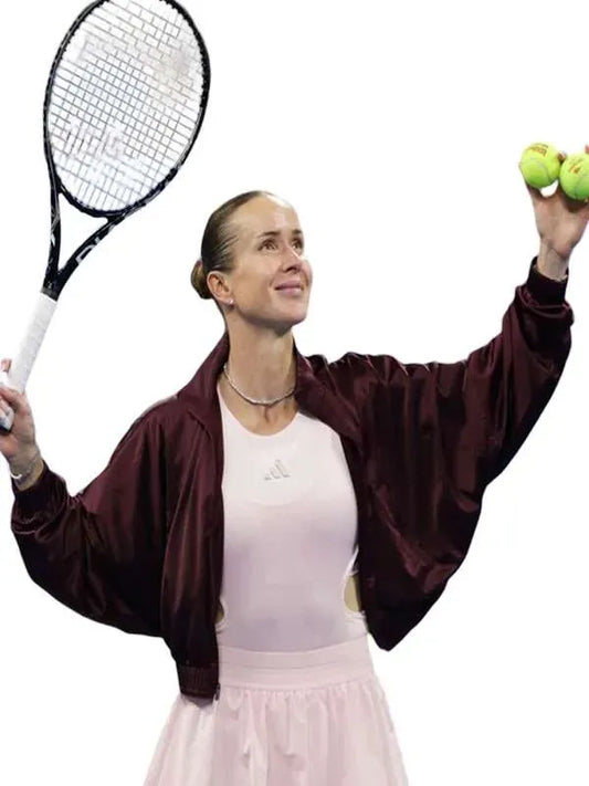 Elina Svitolina 2026 US Open Burgundy Jacket