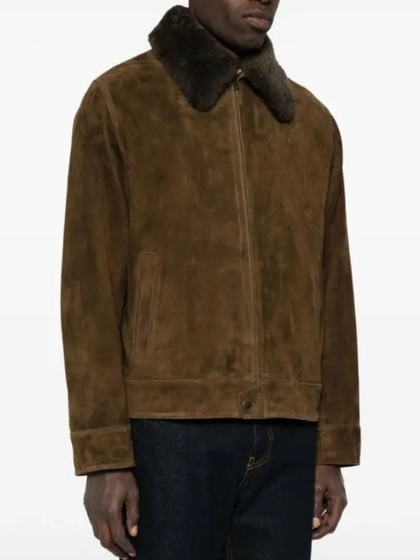 Elsbeth Charles Wallace Brown Suede Jacket