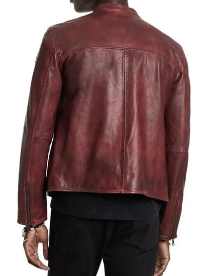 Elsbeth S02 Brad Adams Maroon Leather Jacket