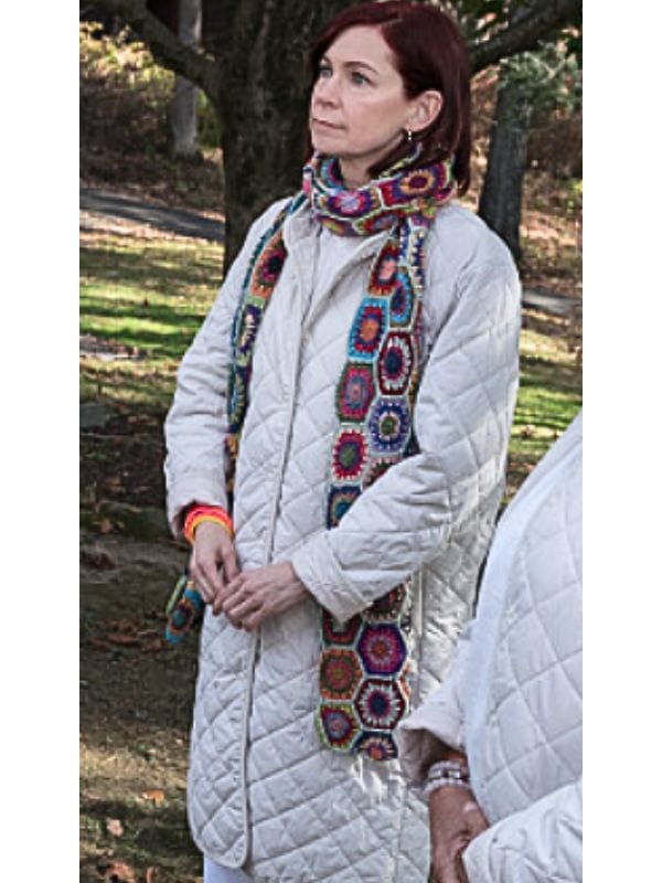 Elsbeth S02 Carrie Preston White Quilted Coat