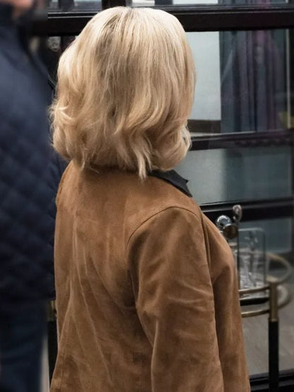 Elsbeth S03 Amy Sedaris Brown Suede Jacket