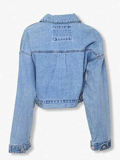 Emily In Paris Camille Razat Blue Denim Jacket Emily In Paris Camille Razat Blue Denim Jacket