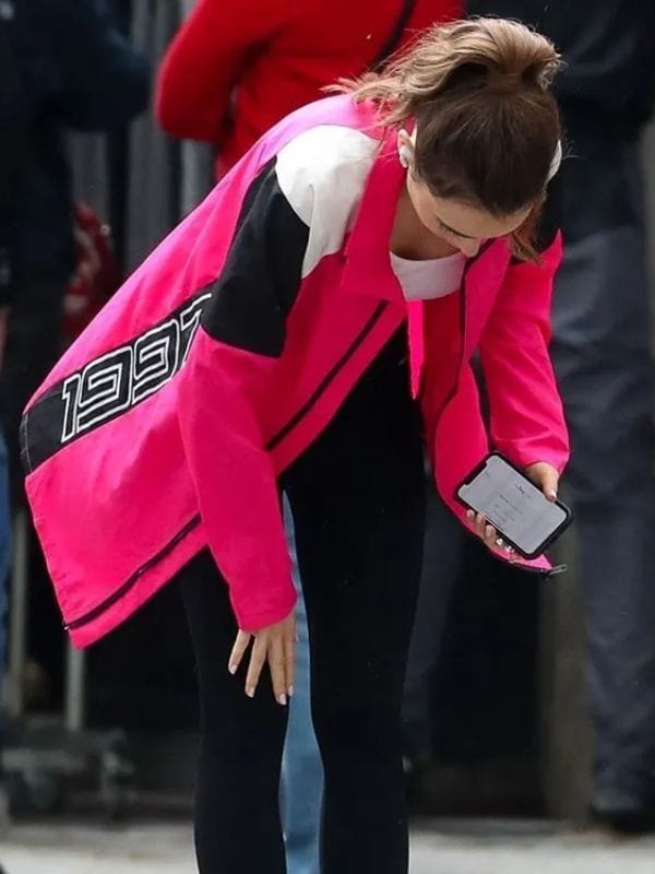 Emily In Paris S02 Emily Cooper Pink Track Jacket Emily In Paris S02 Emily Cooper Pink Track Jacket