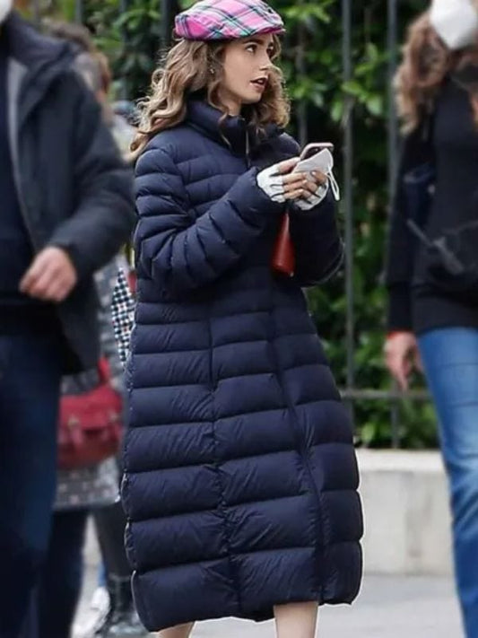 Emily In Paris S02 Lily Collins Puffer Coat Emily Cooper Emily In Paris S02 Lily Collins Puffer Coat