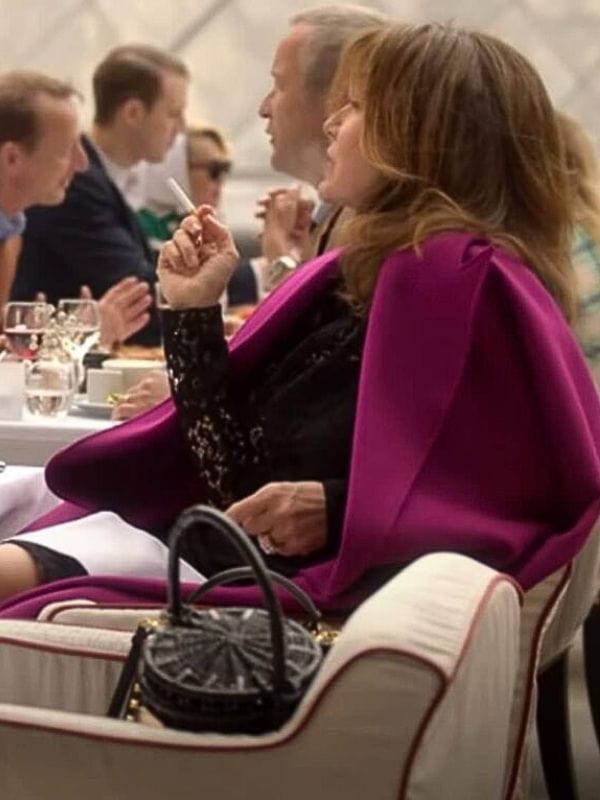 Emily In Paris S02 Sylvie Grateau Purple Trench Coat Emily In Paris S02 Sylvie Grateau Purple Trench Coat