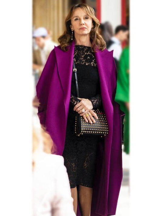 Emily In Paris S02 Sylvie Grateau Purple Trench Coat Emily In Paris S02 Sylvie Grateau Purple Trench Coat