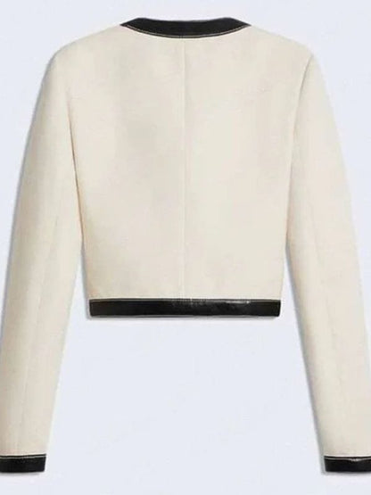Emily In Paris S03 Camille Razat White Jacket Emily In Paris S03 Camille Razat White Jacket