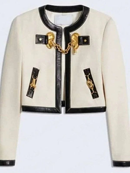 Emily In Paris S03 Camille Razat White Jacket Emily In Paris S03 Camille Razat White Jacket