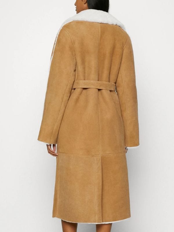 Emily In Paris S04 Camille Japy Shearling Suede Coat – Winter Whirl