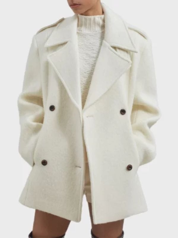 Emily In Paris S04 Camille Razat White Coat Emily In Paris S04 Camille Razat White Coat