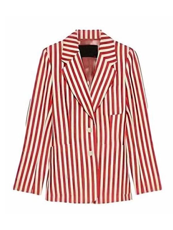 Emily In Paris S04 Emily Cooper Striped Blazer  Lily Collins Emily In Paris S04 Emily Cooper Striped Blazer