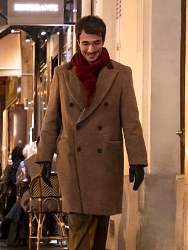 Emily In Paris S04 Marcello Brown Trench Coat Emily In Paris S04 Marcello Brown Trench Coat