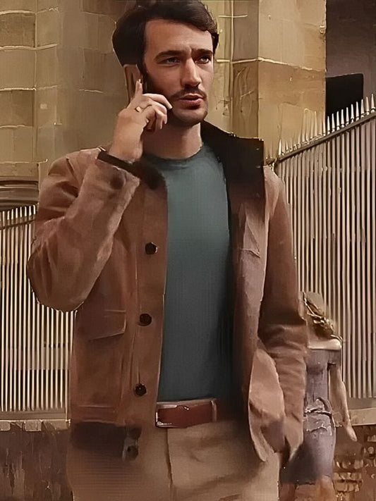 Emily In Paris S04 Marcello Muratori Brown Suede Jacket