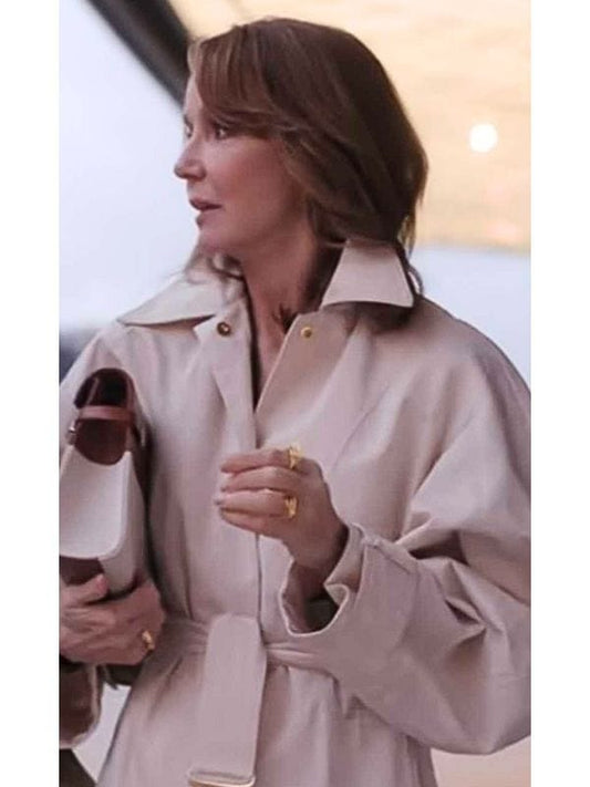 Emily In Paris S04 Sylvie Grateau Beige Trench Coat Emily In Paris S04 Sylvie Grateau Beige Trench Coat